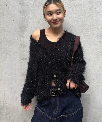 HiNT亮片針織開衫