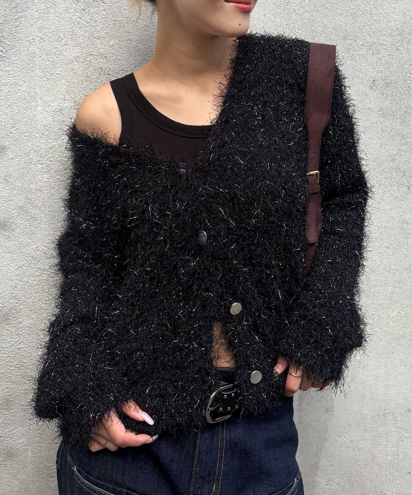 HiNT亮片針織開衫