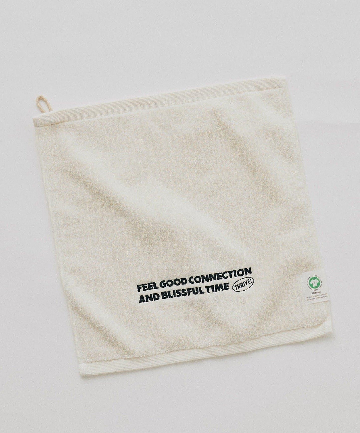 有機棉標誌刺繡手巾