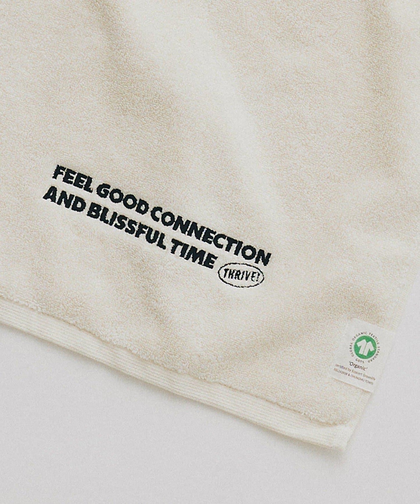 有機棉標誌刺繡手巾