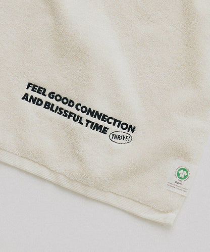 有機棉標誌刺繡手巾