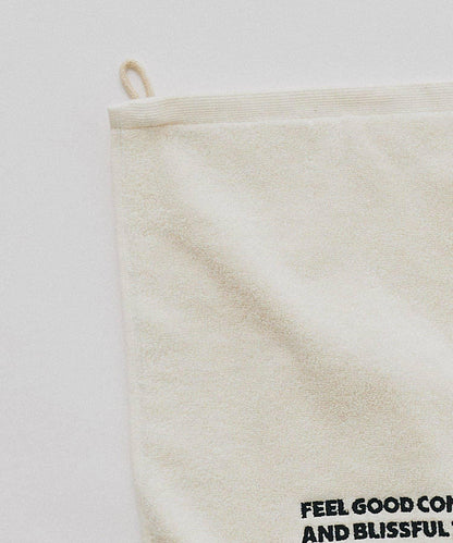 有機棉標誌刺繡手巾