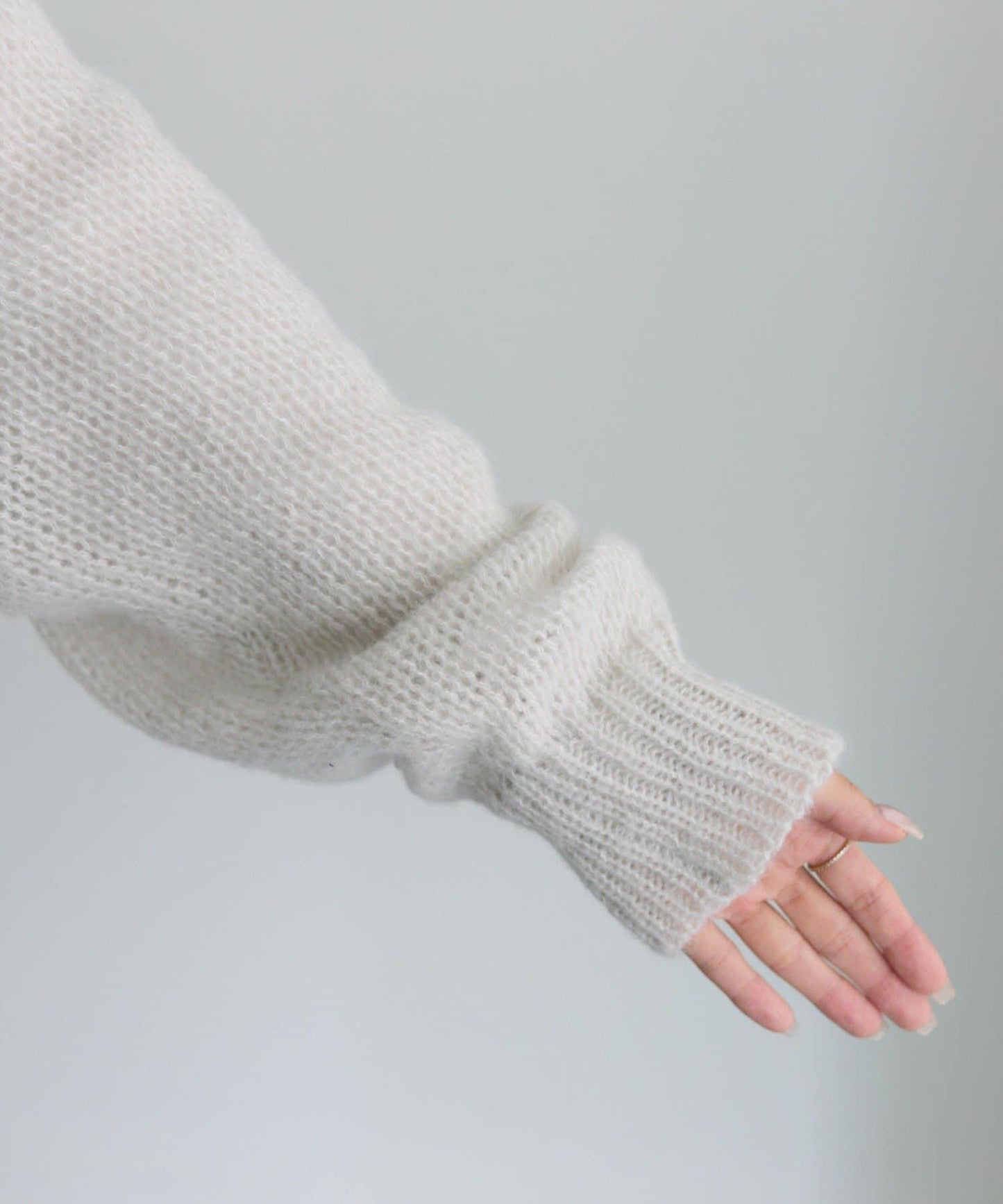 3G落肩天竺針織V領開衫