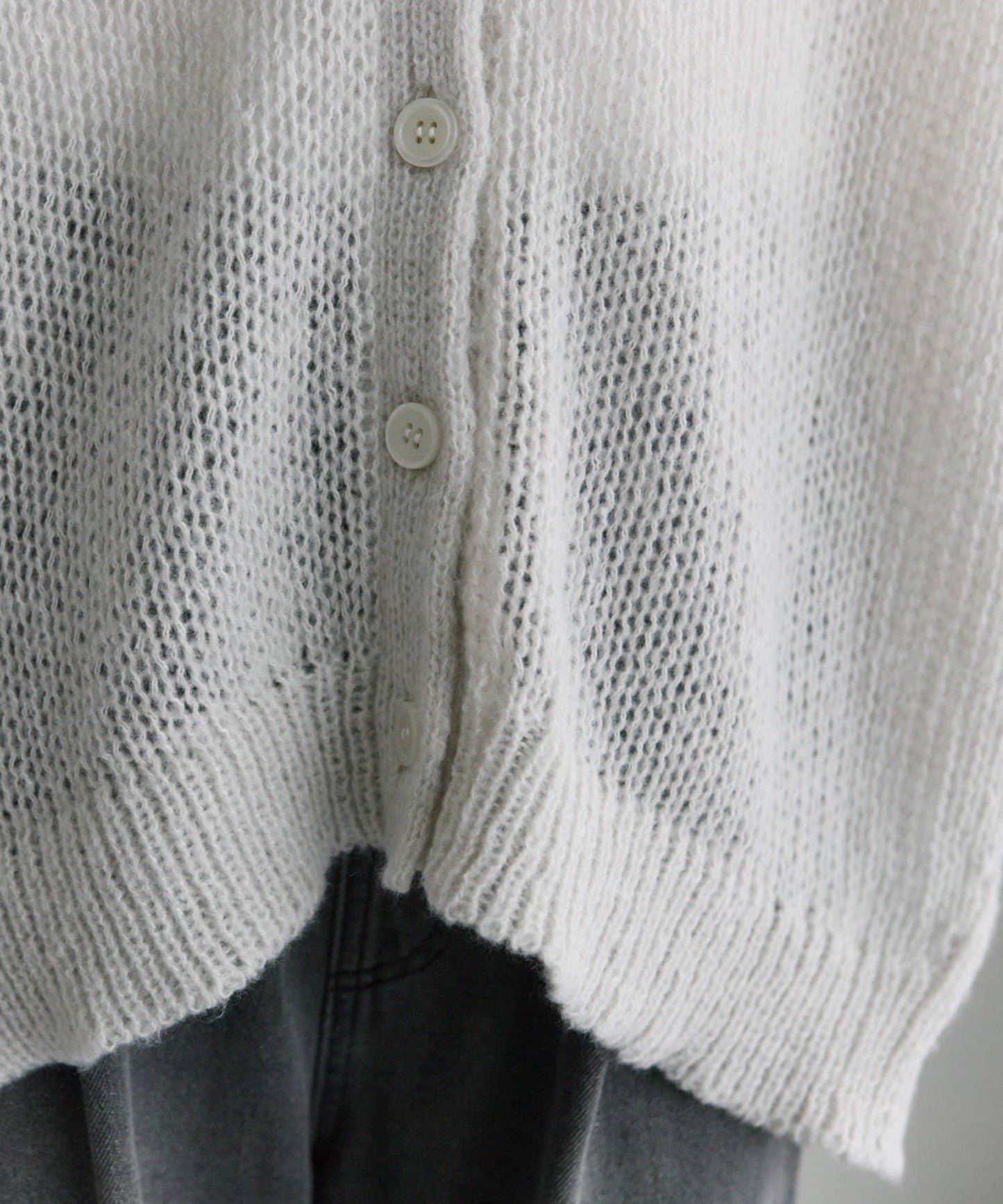 3G落肩天竺針織V領開衫