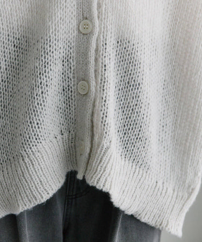 3G落肩天竺針織V領開衫