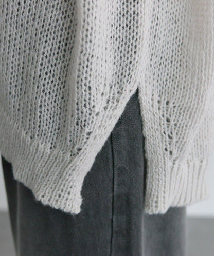 3G落肩天竺針織V領開衫