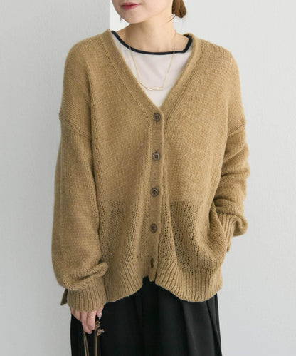 3G落肩天竺針織V領開衫