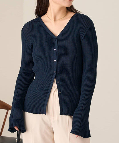 【/部分門店限定】B 透視羅紋開衫