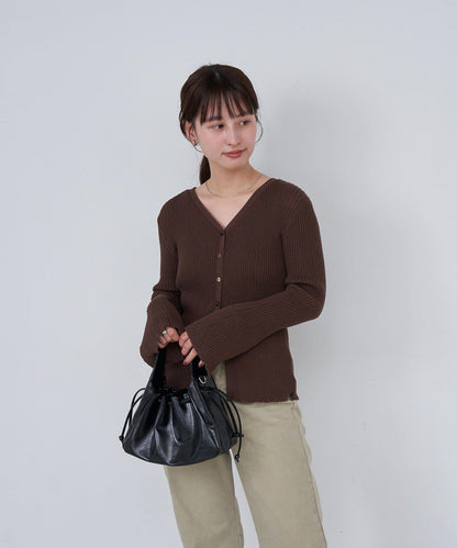 【Kastane】B 透視羅紋開衫