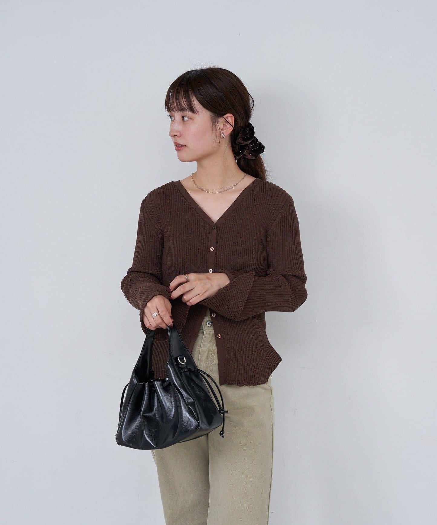 【/部分門店限定】B 透視羅紋開衫