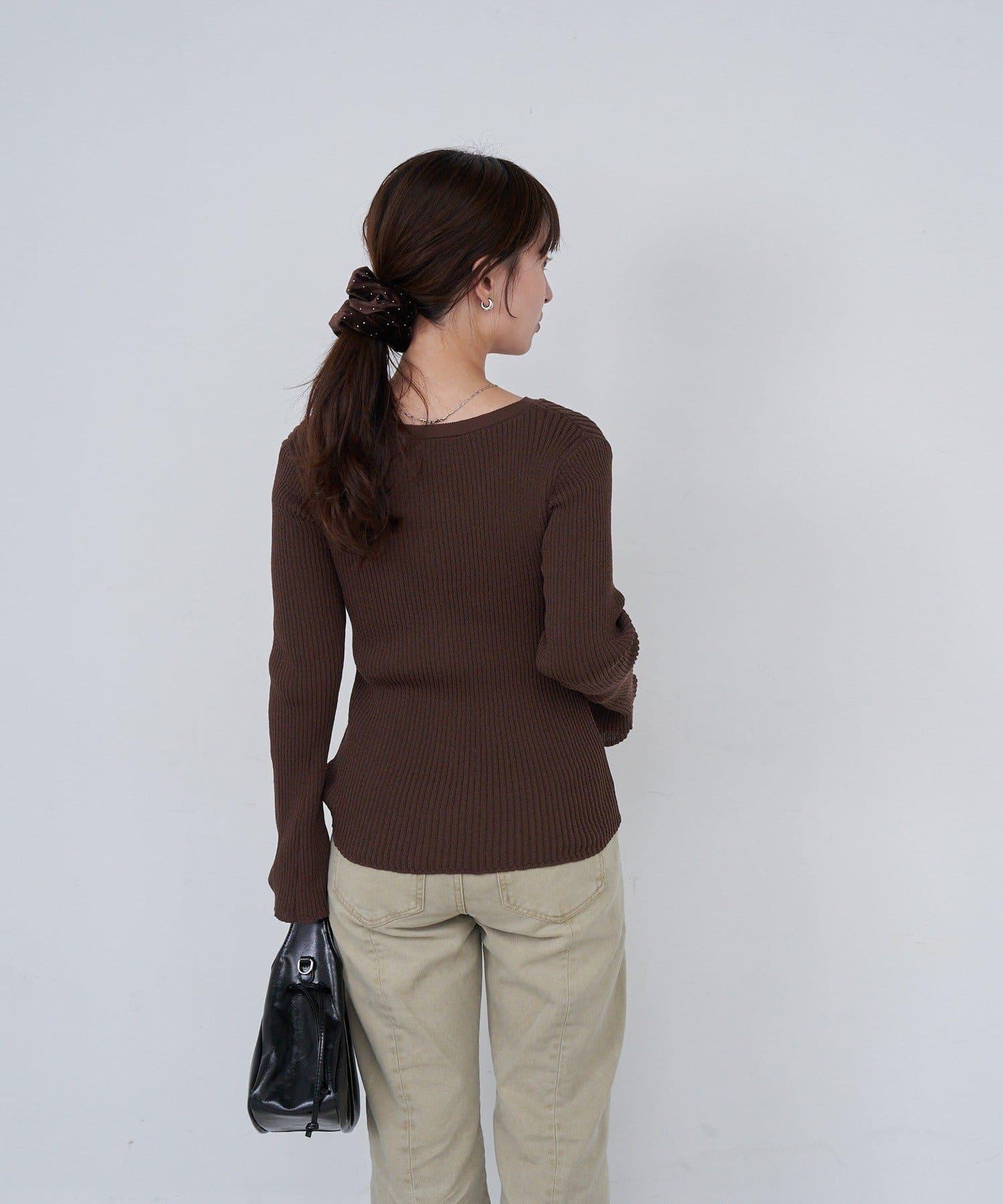 【/部分門店限定】B 透視羅紋開衫