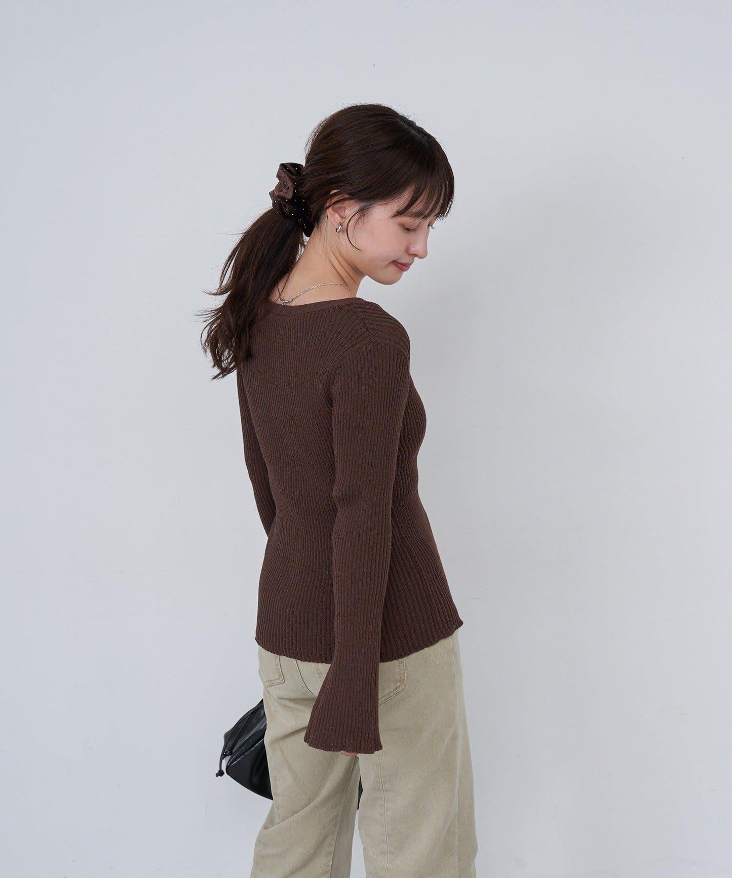 【/部分門店限定】B 透視羅紋開衫