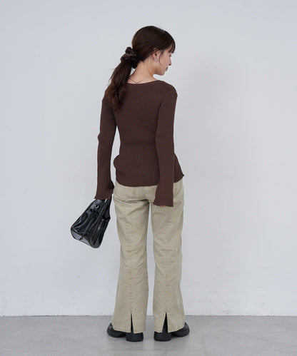 【/部分門店限定】B 透視羅紋開衫