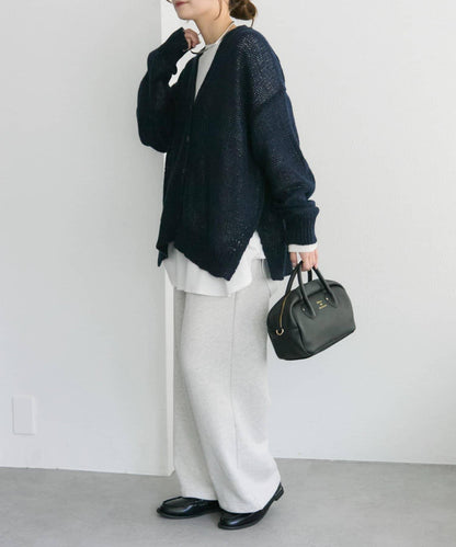 3G落肩天竺針織V領開衫