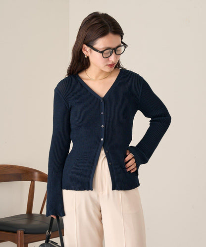 【/部分門店限定】B 透視羅紋開衫