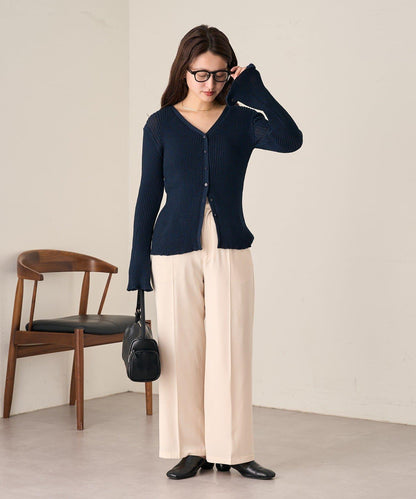 【/部分門店限定】B 透視羅紋開衫