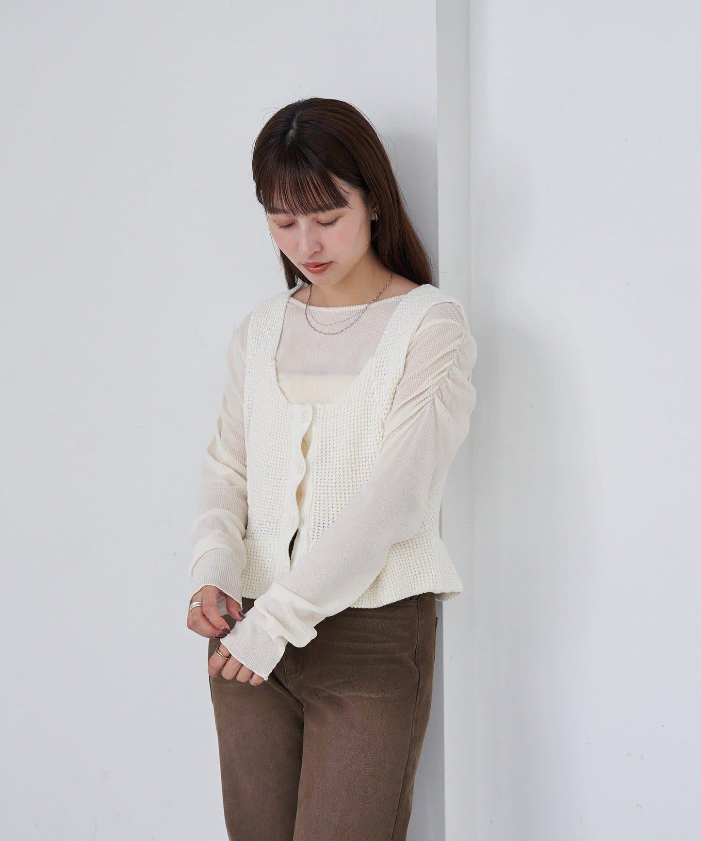 B 菱格紋針織背心