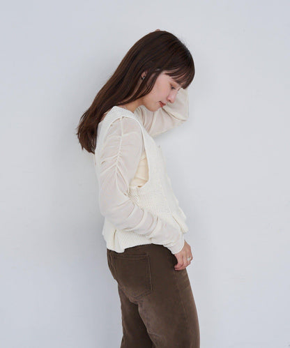 B 菱格紋針織背心