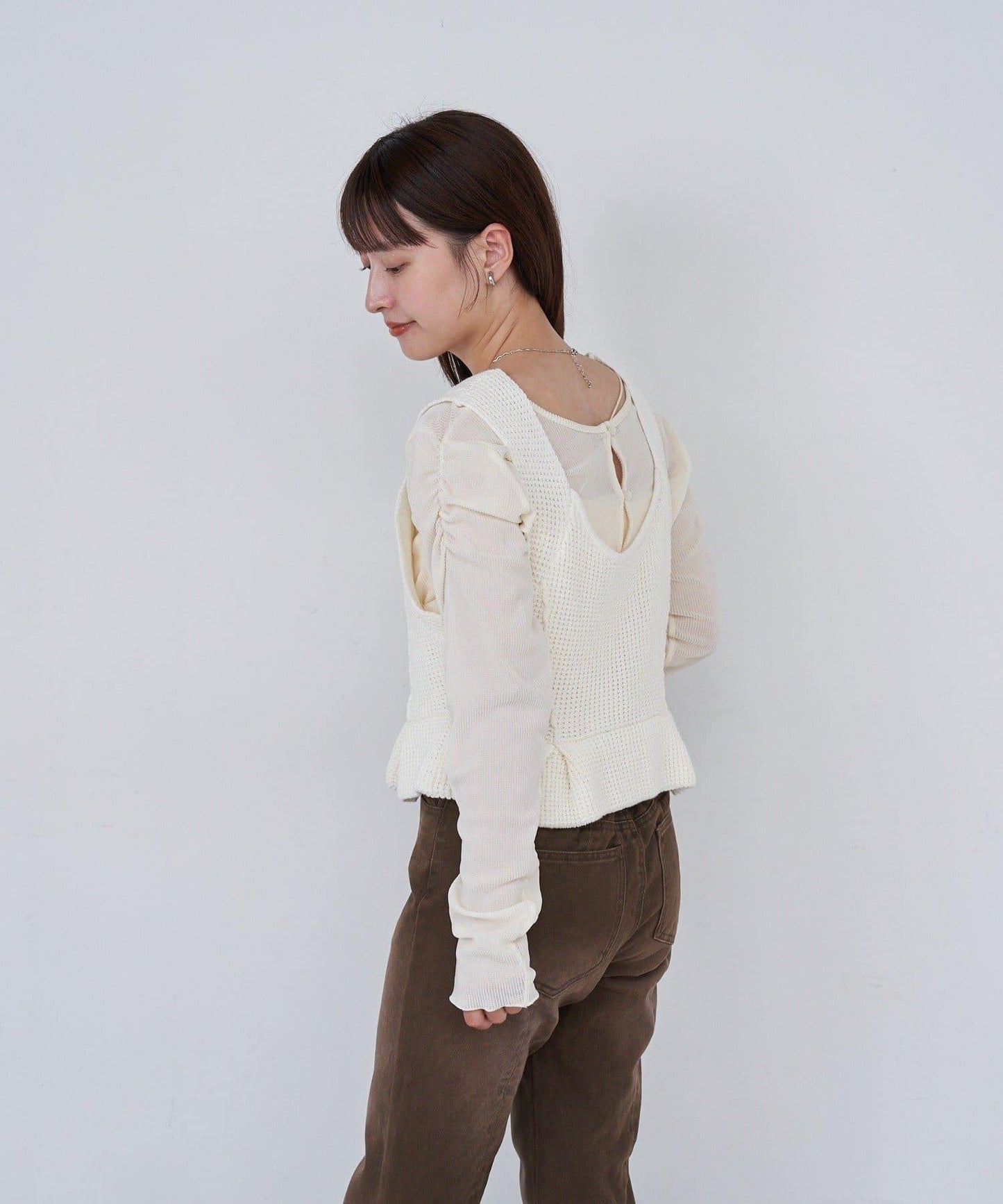 B 菱格紋針織背心