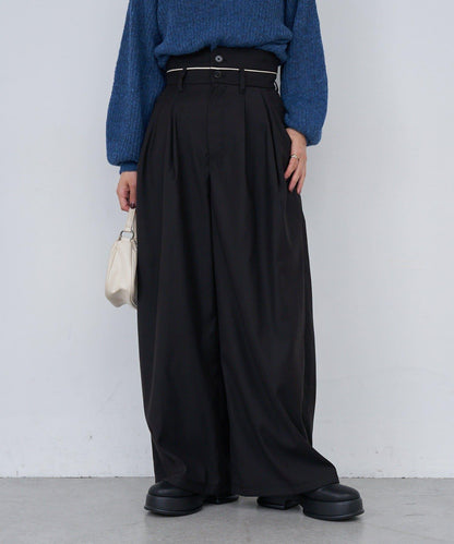 【2尺碼可選/適合身材嬌小】B滾邊高腰長褲