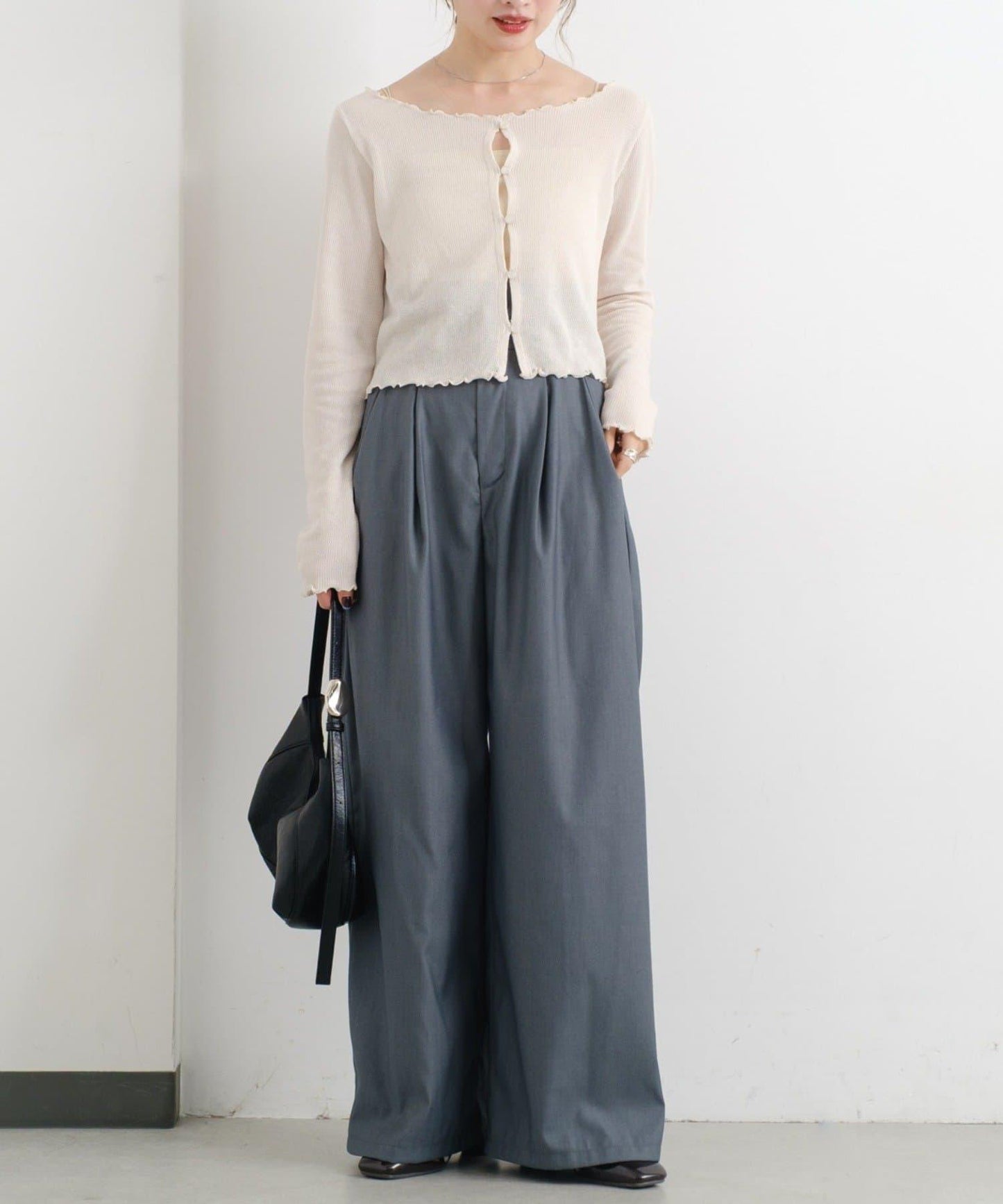 【2尺碼可選/適合身材嬌小】B滾邊高腰長褲