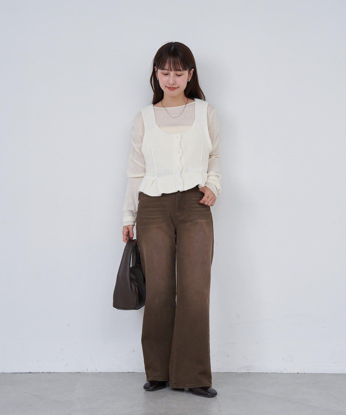 B 菱格紋針織背心