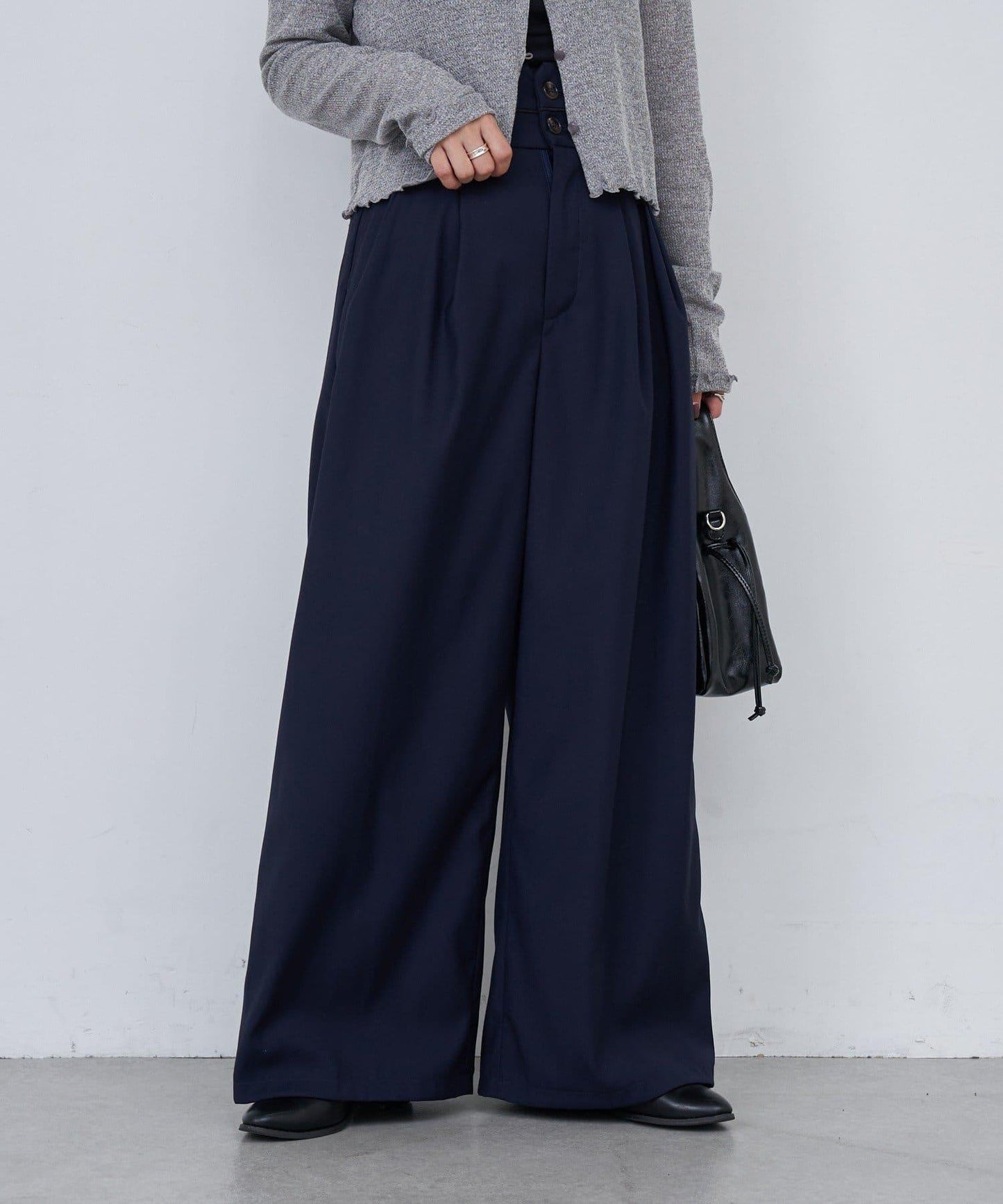 【2尺碼可選/適合身材嬌小】B滾邊高腰長褲