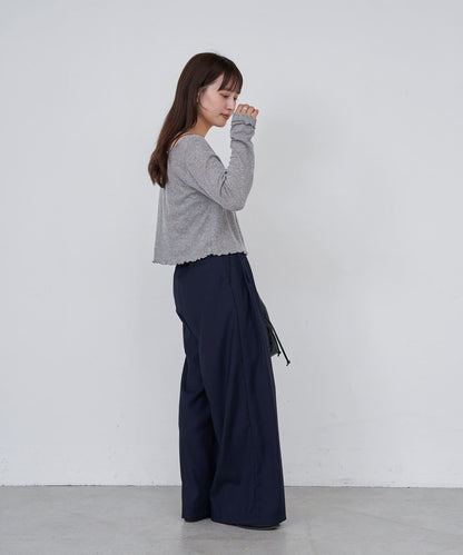 【2尺碼可選/適合身材嬌小】B滾邊高腰長褲