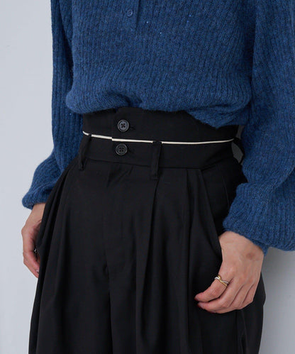 【2尺碼可選/適合身材嬌小】B滾邊高腰長褲