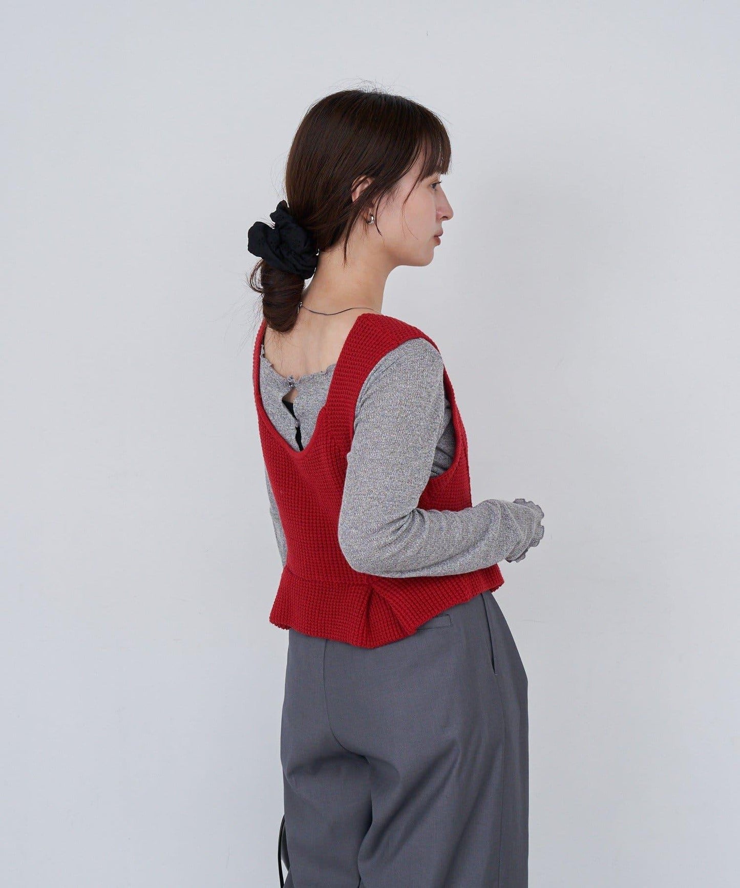 B 菱格紋針織背心