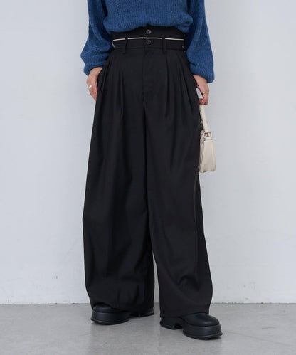 【2尺碼可選/適合身材嬌小】B滾邊高腰長褲