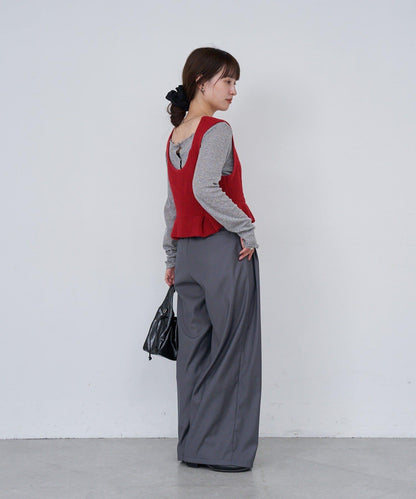 【2尺碼可選/適合身材嬌小】B滾邊高腰長褲