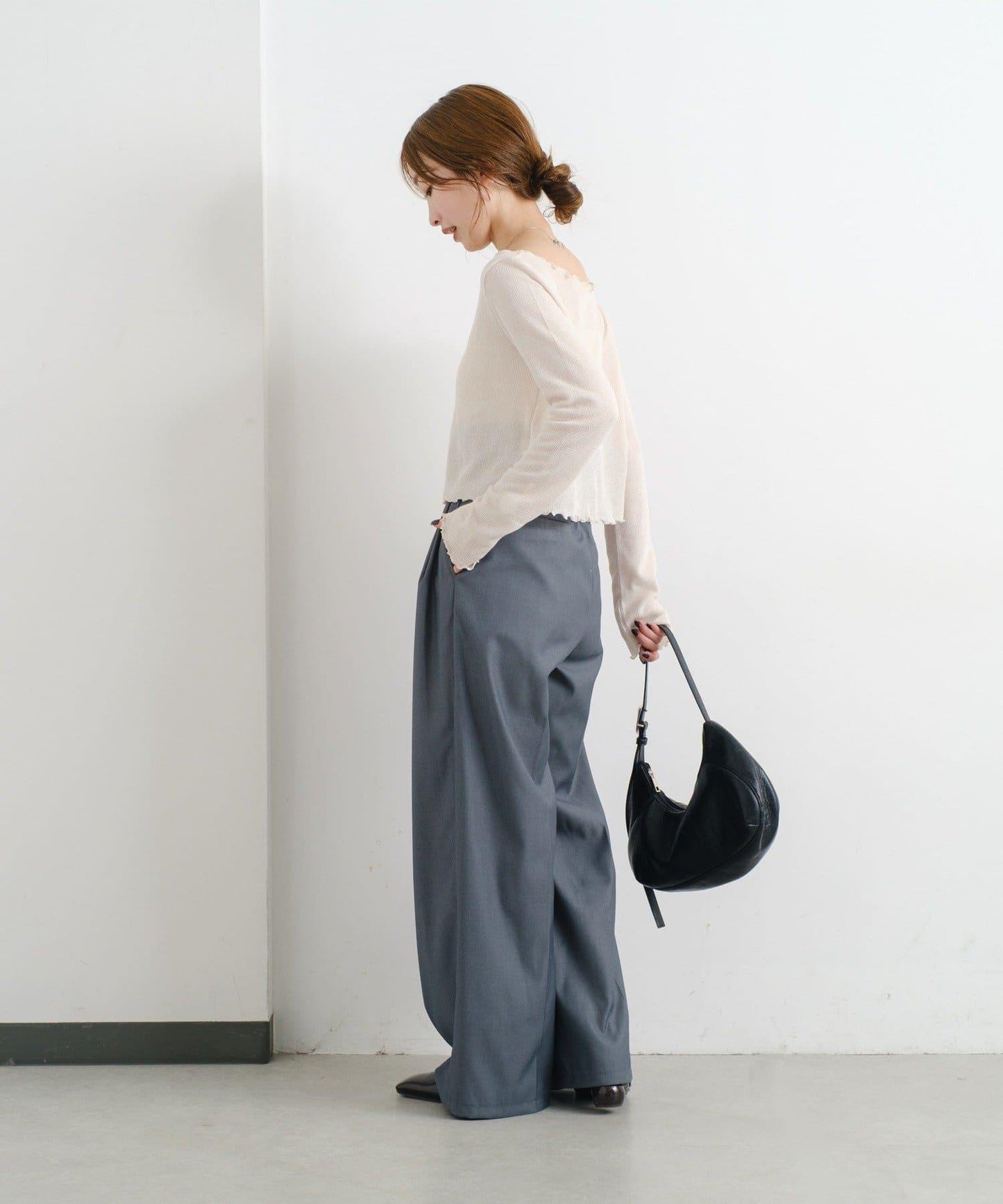 【2尺碼可選/適合身材嬌小】B滾邊高腰長褲