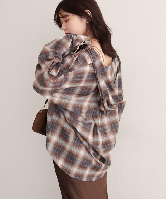 連帽長款開衫襯衫