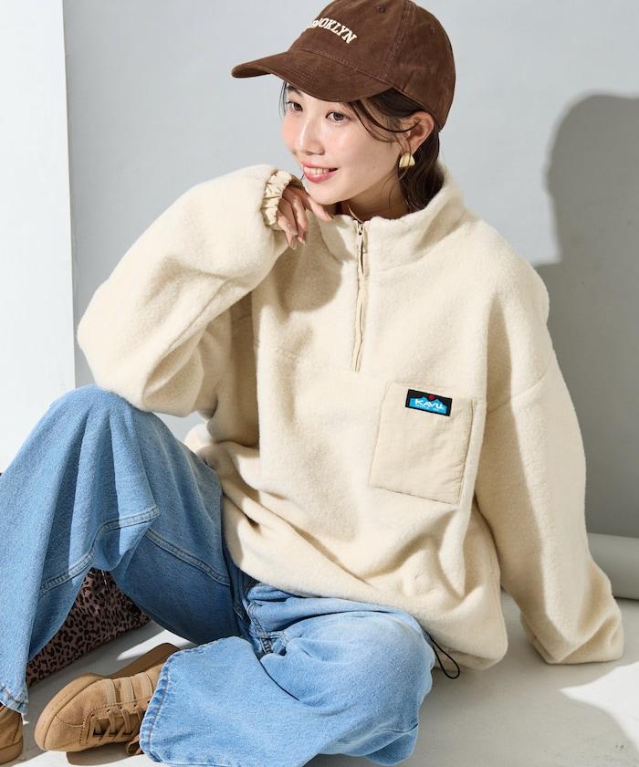 特別款羊羔絨半拉鍊套頭衫
