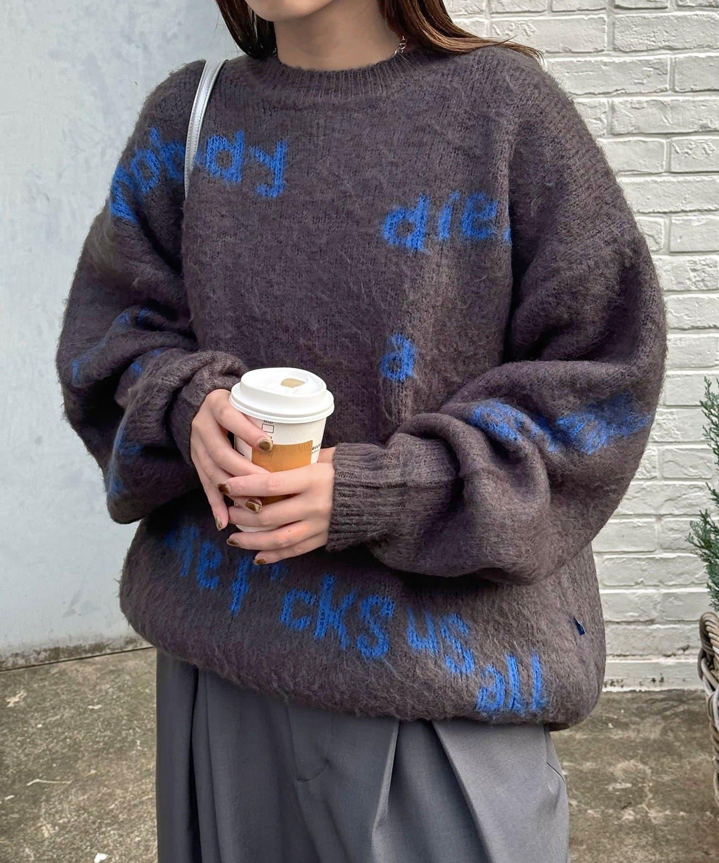 手工編織標誌針織衫