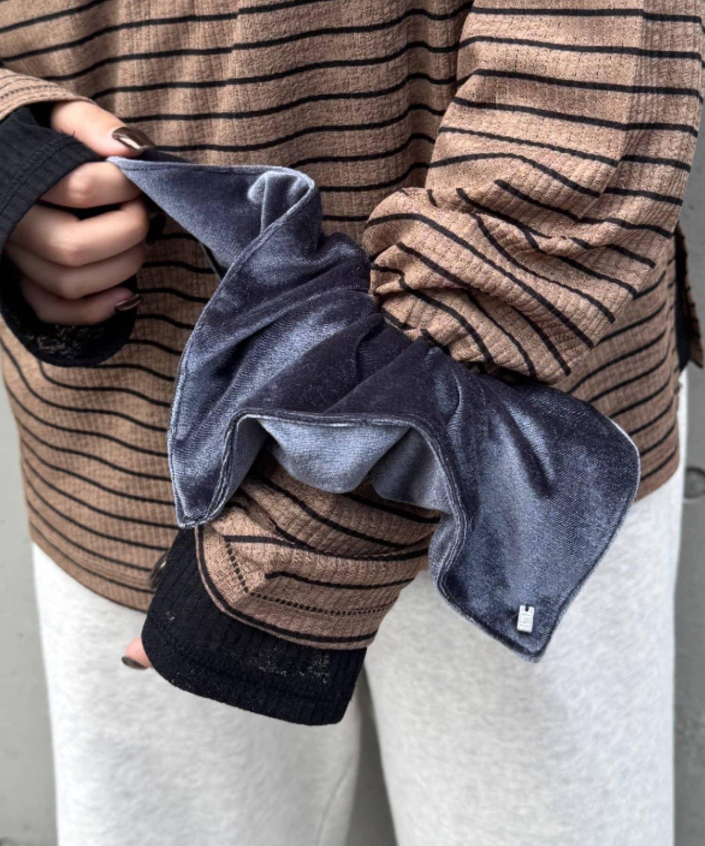 lil帶盤大號天鵝絨髮圈