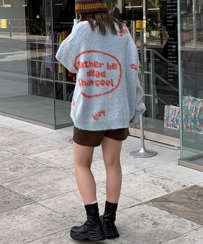 手工編織標誌針織衫