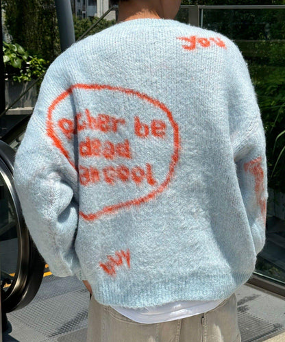 手工編織標誌針織衫