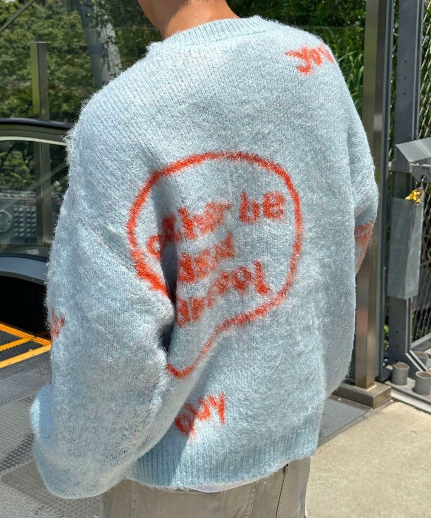 手工編織標誌針織衫