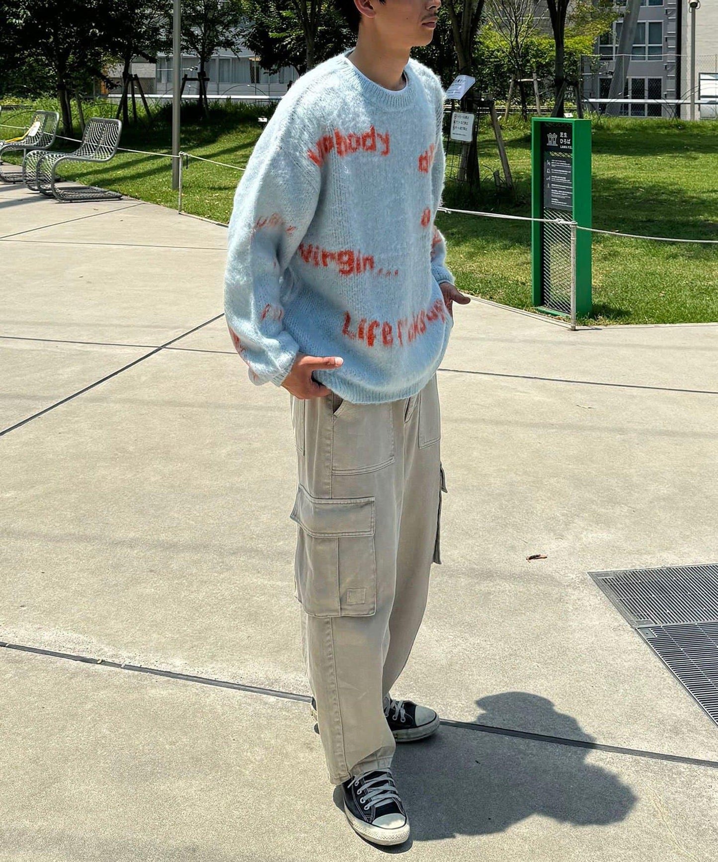 手工編織標誌針織衫