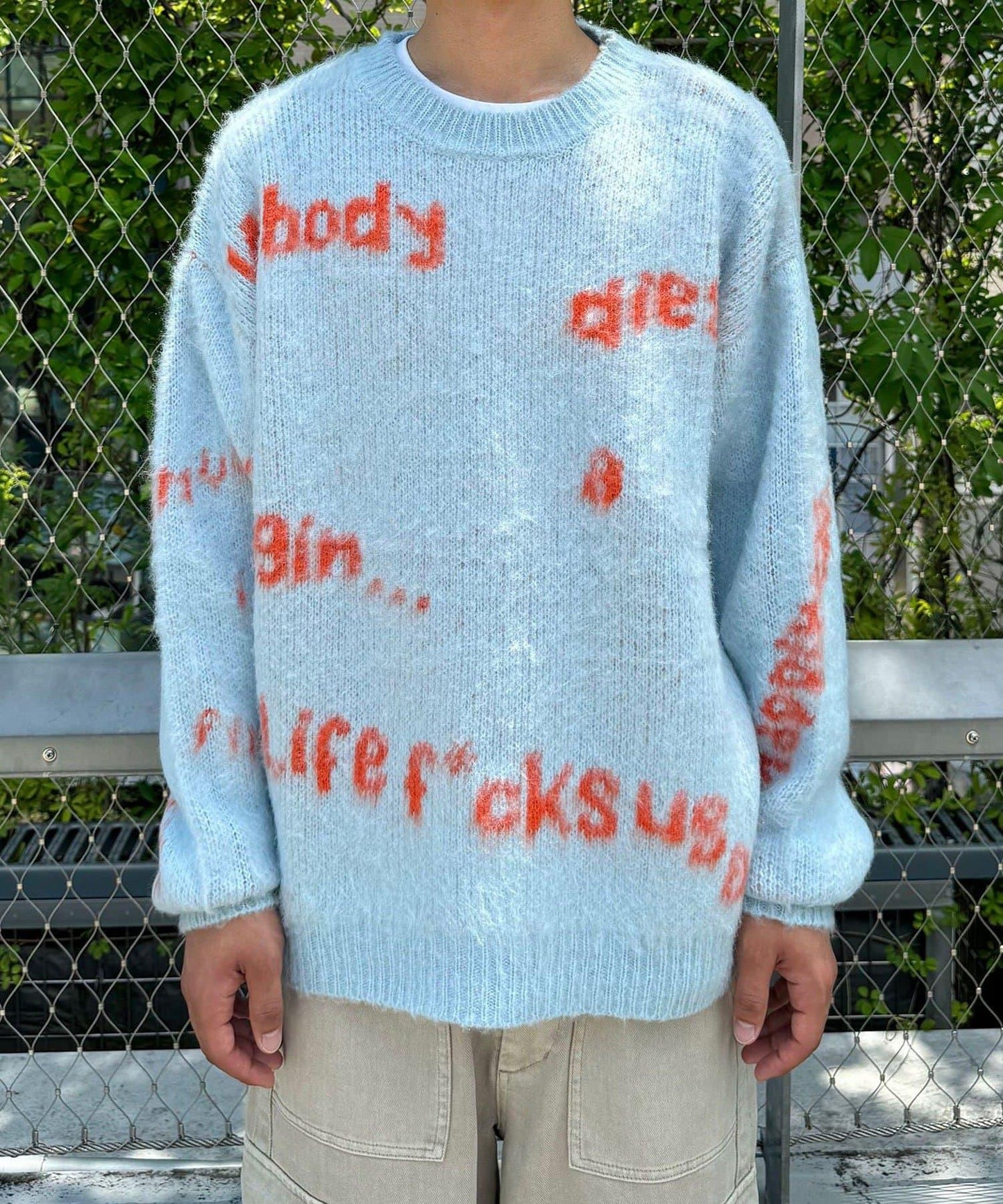 手工編織標誌針織衫