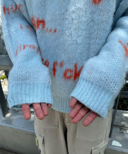 手工編織標誌針織衫