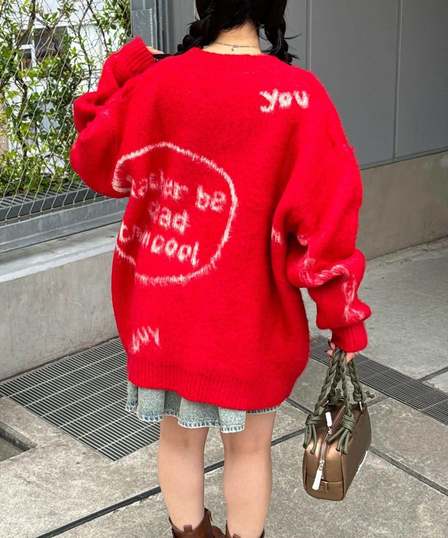 手工編織標誌針織衫