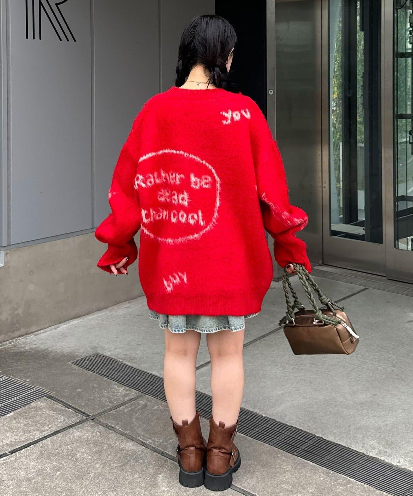 手工編織標誌針織衫