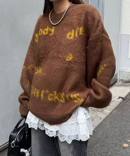 手工編織標誌針織衫