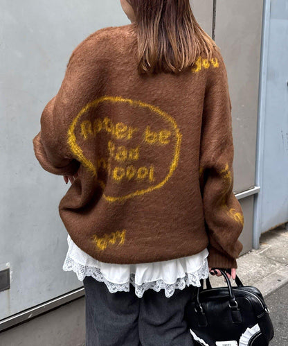 手工編織標誌針織衫