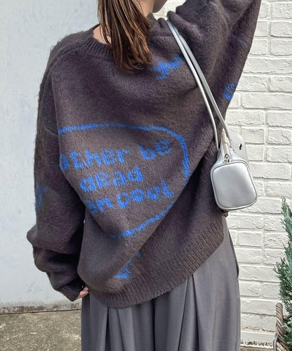 手工編織標誌針織衫