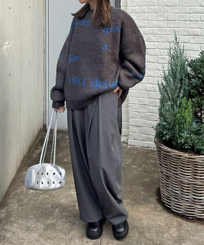 手工編織標誌針織衫