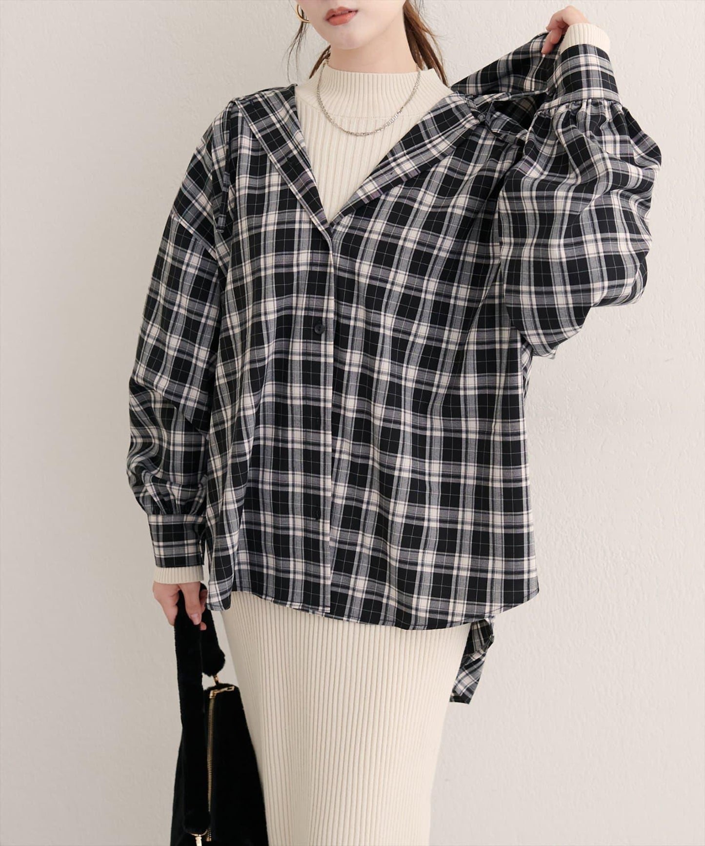 連帽長款開衫襯衫